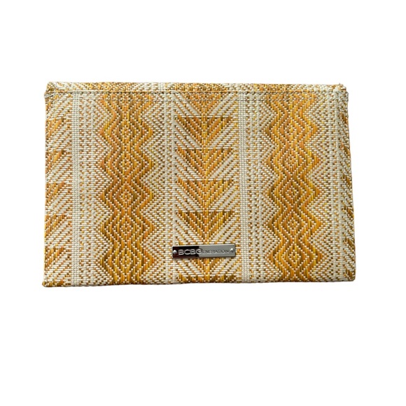 BCBGenerations Honey Colored Envelope Clutch‎ Handbag. 10x8 inches - Picture 2 of 12